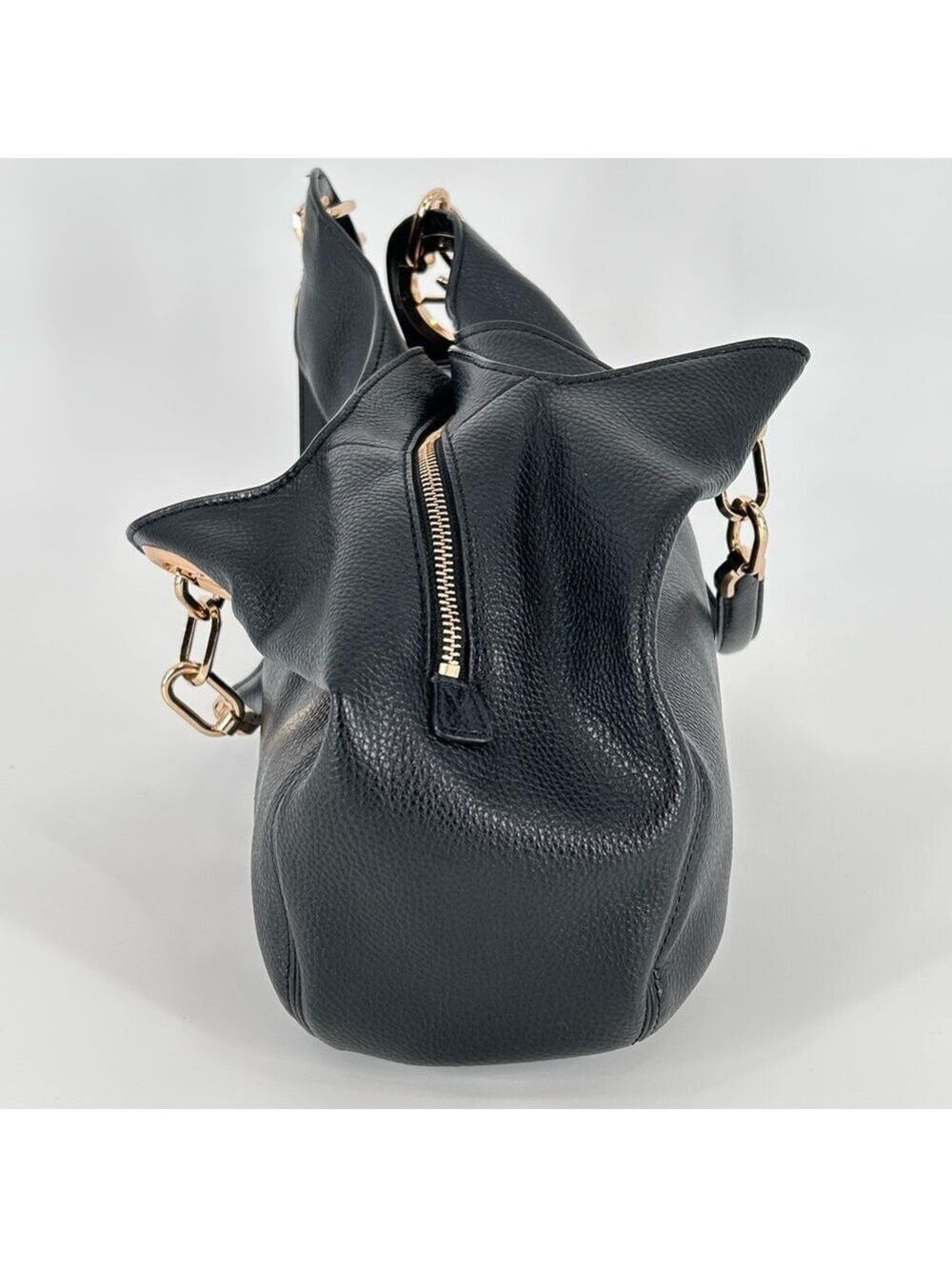 Michael Kors Lillie Large Black Pebbled Leather Shoulder Bag - Picture 5 of 16